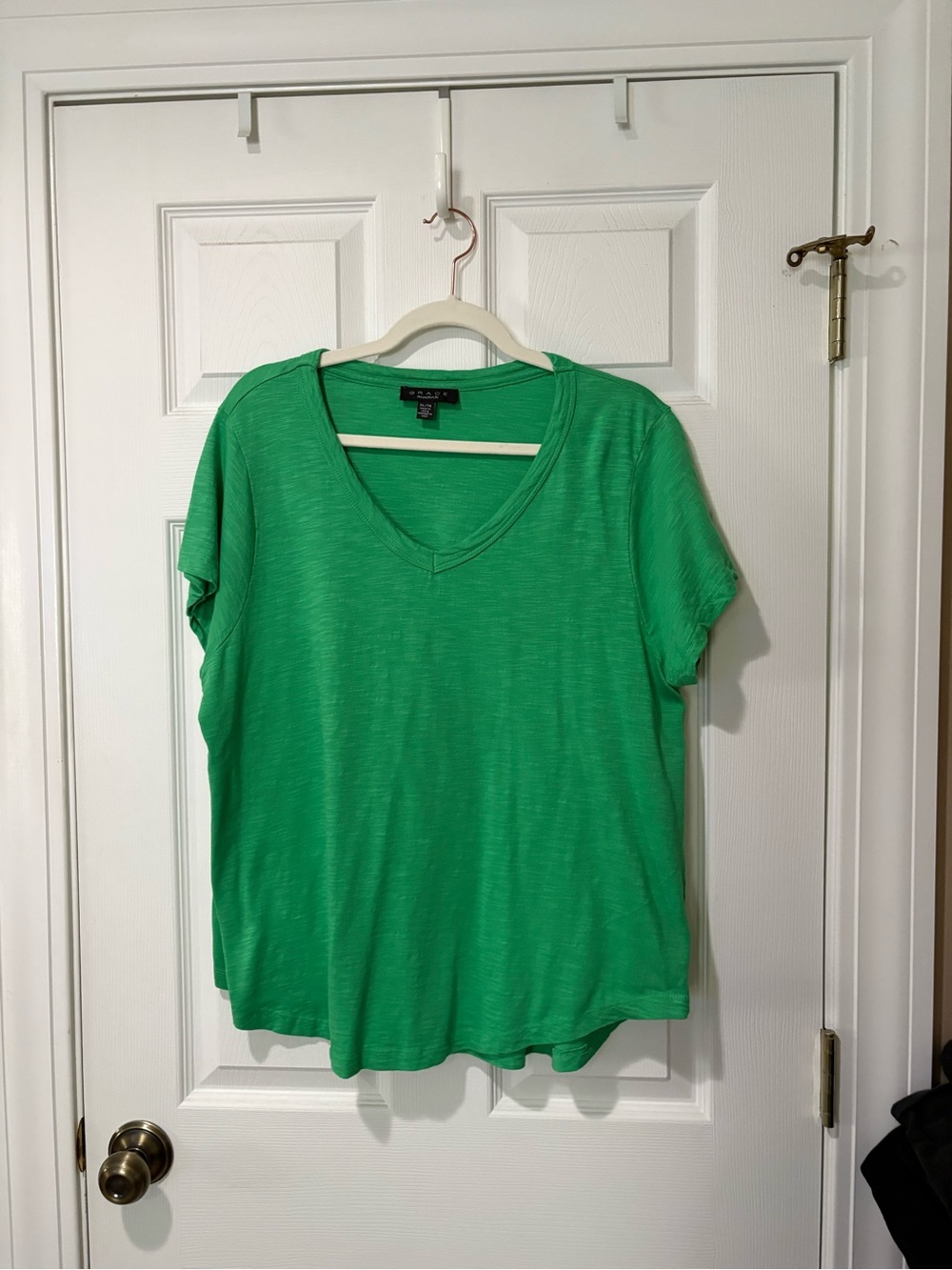Grace Bright Green V-Neck Short Sleeve Tee